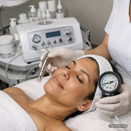 Illustrative facial treatment scene