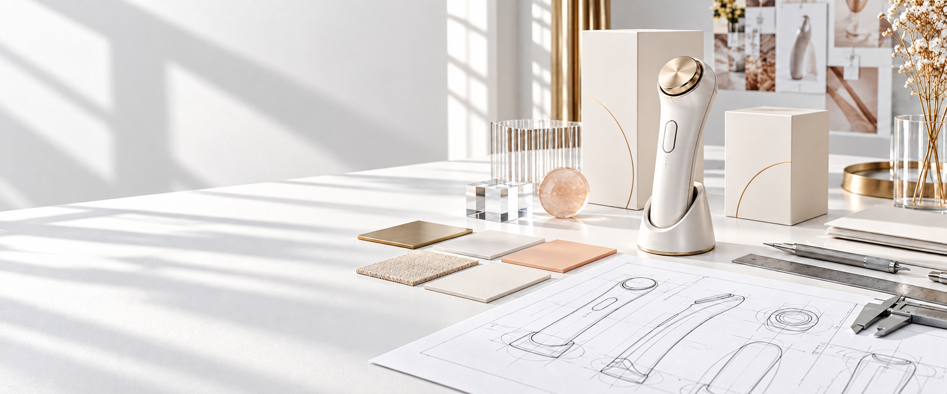 Editorial professional equipment and private-label project setting
